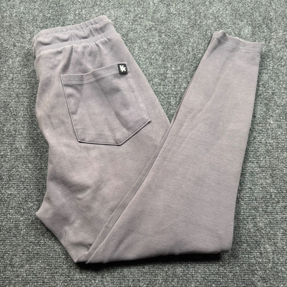 YOUNGLA Joggers Mens Small Gray Zipper Hem Slim Fit Sweatpants